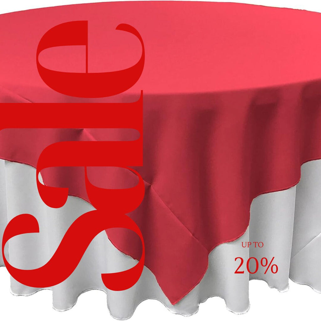 FUCHSIA - Polyester Poplin Washable Square Tablecloth, Square Table Cover Fabric Table Cloth Square for Dining, Kitchen, Party.