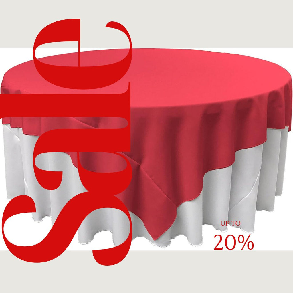 FUCHSIA - Polyester Poplin Washable Square Tablecloth, Square Table Cover Fabric Table Cloth Square for Dining, Kitchen, Party.