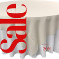 IVORY - Polyester Poplin Washable Square Tablecloth, Square Table Cover Fabric Table Cloth Square for Dining, Kitchen, Party.
