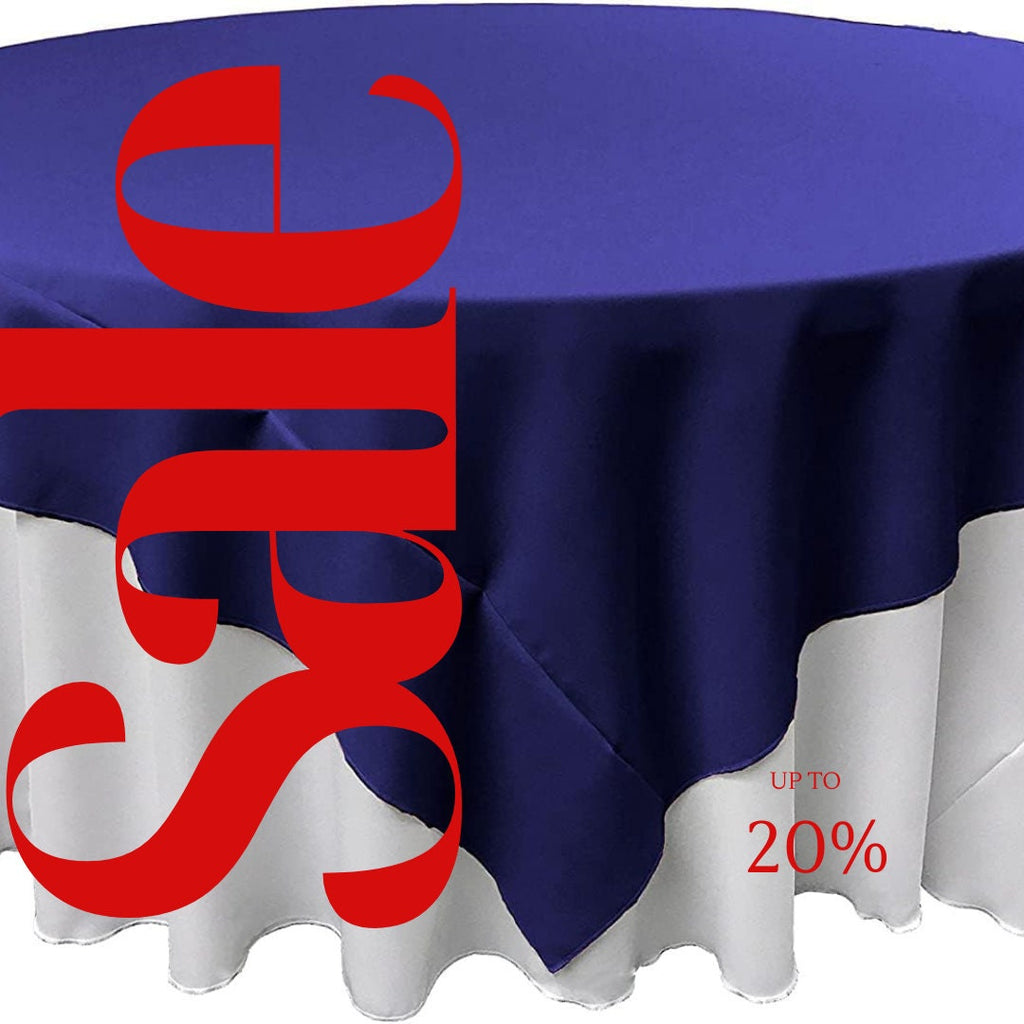 ROYAL BLUE - Polyester Poplin Washable Square Tablecloth, Square Table Cover Fabric Table Cloth Square for Dining, Kitchen, Party.