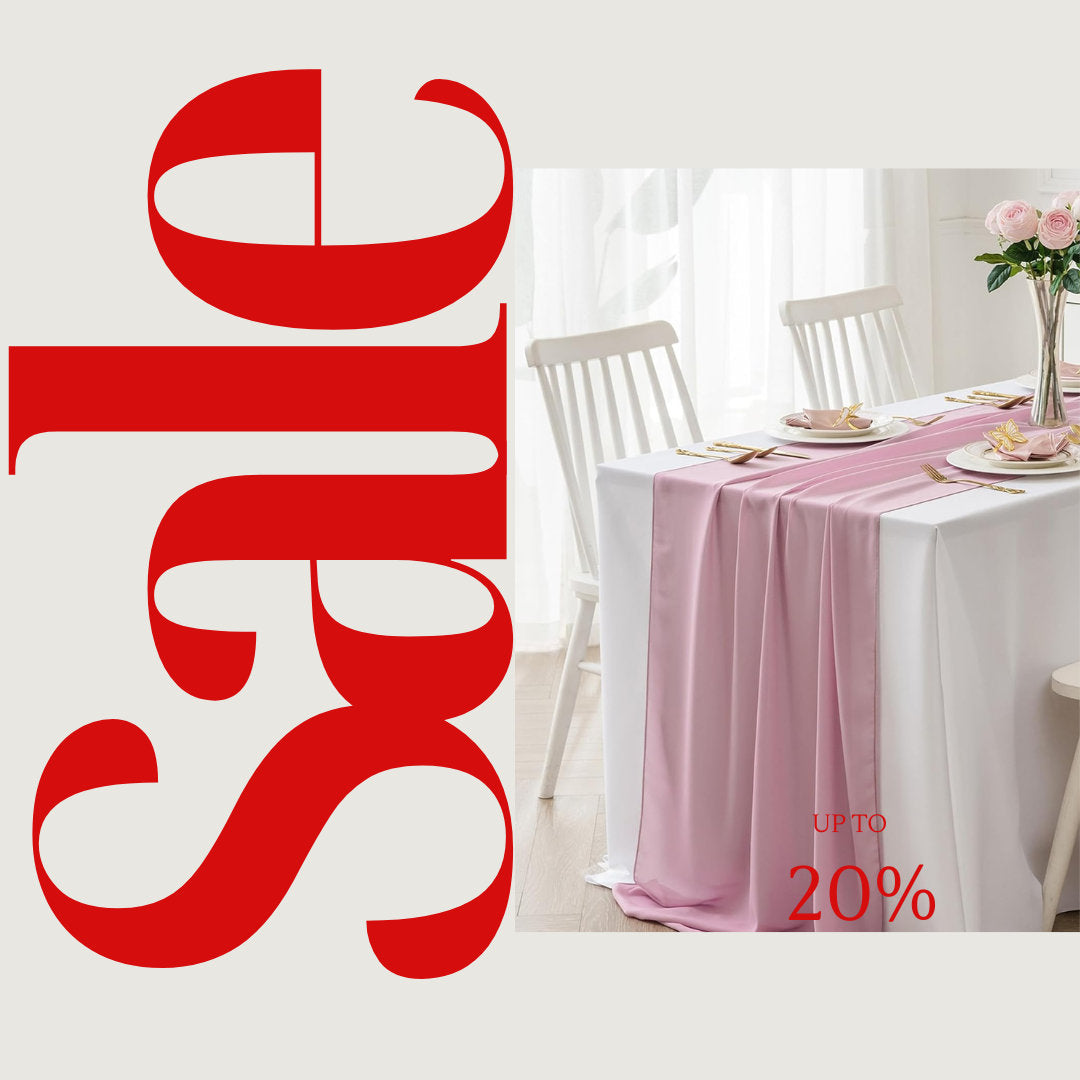 DUSTY ROSE - Chiffon Table Runner 29 x 108 inch Perfect for Party Sweetest Day Wedding Anniversary Decorations Valentines Day Runners.