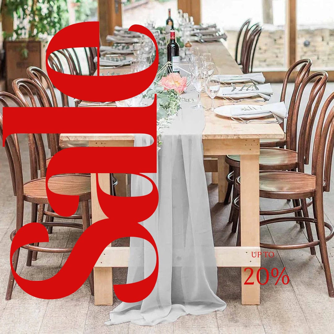 SILVER - Chiffon Table Runner 29" x 108" inch Perfect for Party Sweetest Day Wedding Anniversary Decorations Valentines Day Runners.