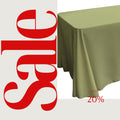 DK SAGE - Polyester Poplin Washable Rectangular Tablecloth, Table Cover Fabric Cloth for Dinning, Kitchen, Party. Choose Size Below