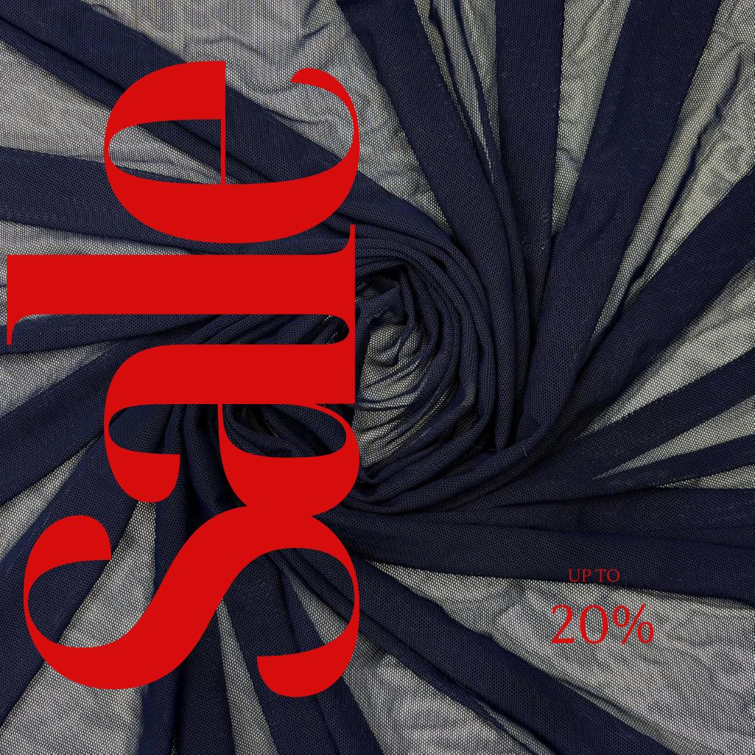 Power Mesh Fabric  - NAVY - Nylon Lycra Spandex 4 Way Stretch Fabric 58"/60" By Yard.