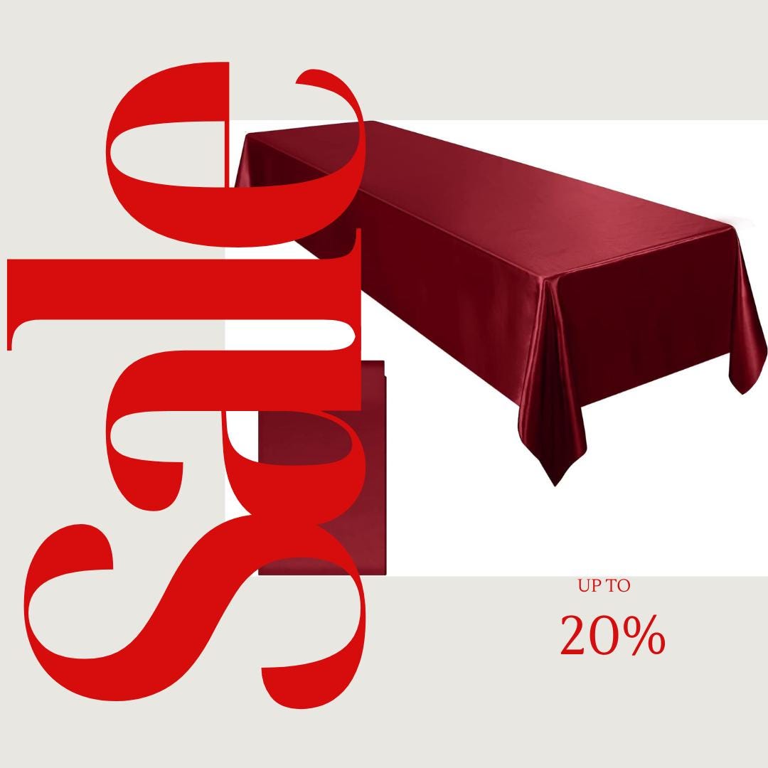 BURGUNDY - SATIN - Rectangular Table Cover Bright Tablecloth Smooth Fabric Table Decoration for Wedding Banquet Party Events,
