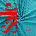 TURQUOISE - Polka Dot Snuggle Minky Soft Fabric Decorative Crafts Dress Fabric Sold By Yard.  60” Wide | Ultra Soft Fabric.