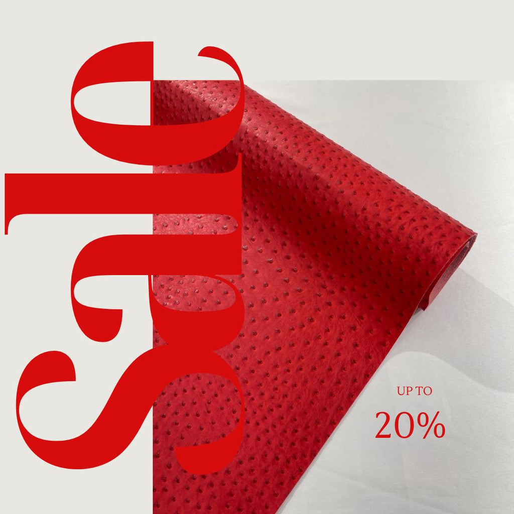 Ostrich Fake Leather Upholstery -  RED - 3-D Ostrich Skin Texture Faux Leather - Vinyl Fabric Sold By Yard.