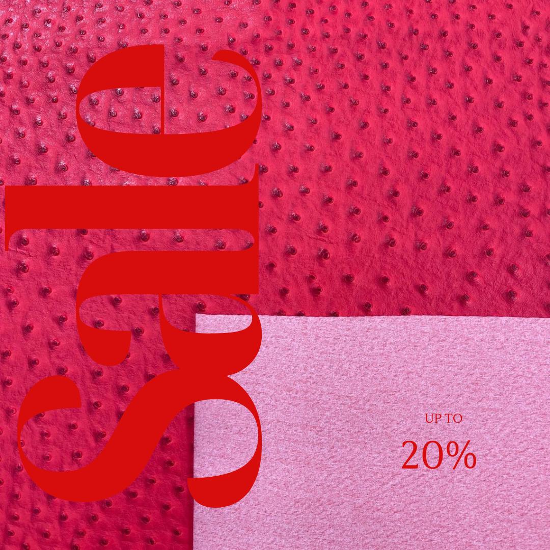 Ostrich Fake Leather Upholstery -  RED - 3-D Ostrich Skin Texture Faux Leather - Vinyl Fabric Sold By Yard.