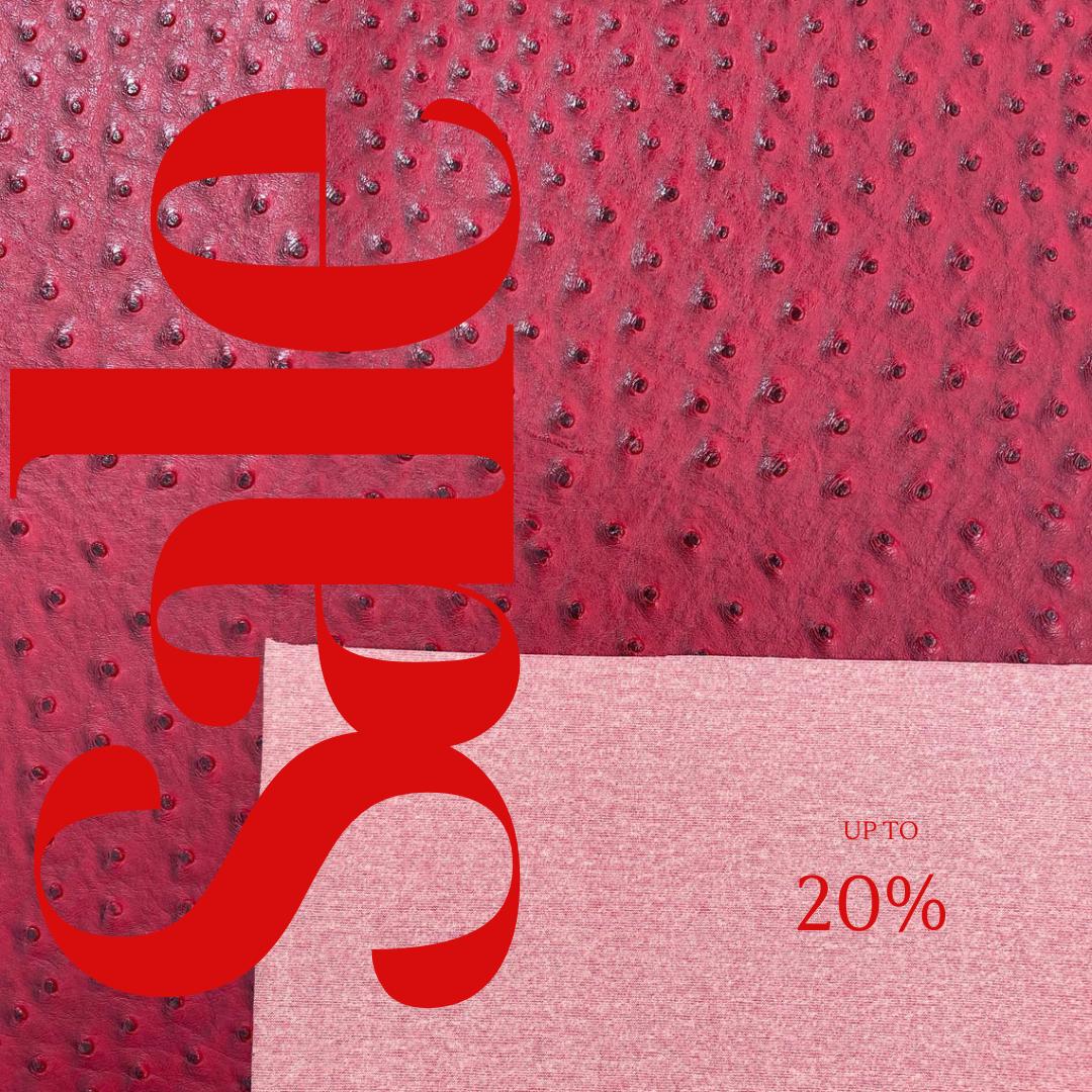 Ostrich Fake Leather Upholstery -  DK RED - 3-D Ostrich Skin Texture Faux Leather - Vinyl Fabric Sold By Yard.