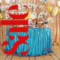 Sequin Tablecloth - TURQUOISE - Round Sparkly Table Cloths Table Cover Overlay for Wedding Birthday Party Baby Bridal Shower. Choose Size