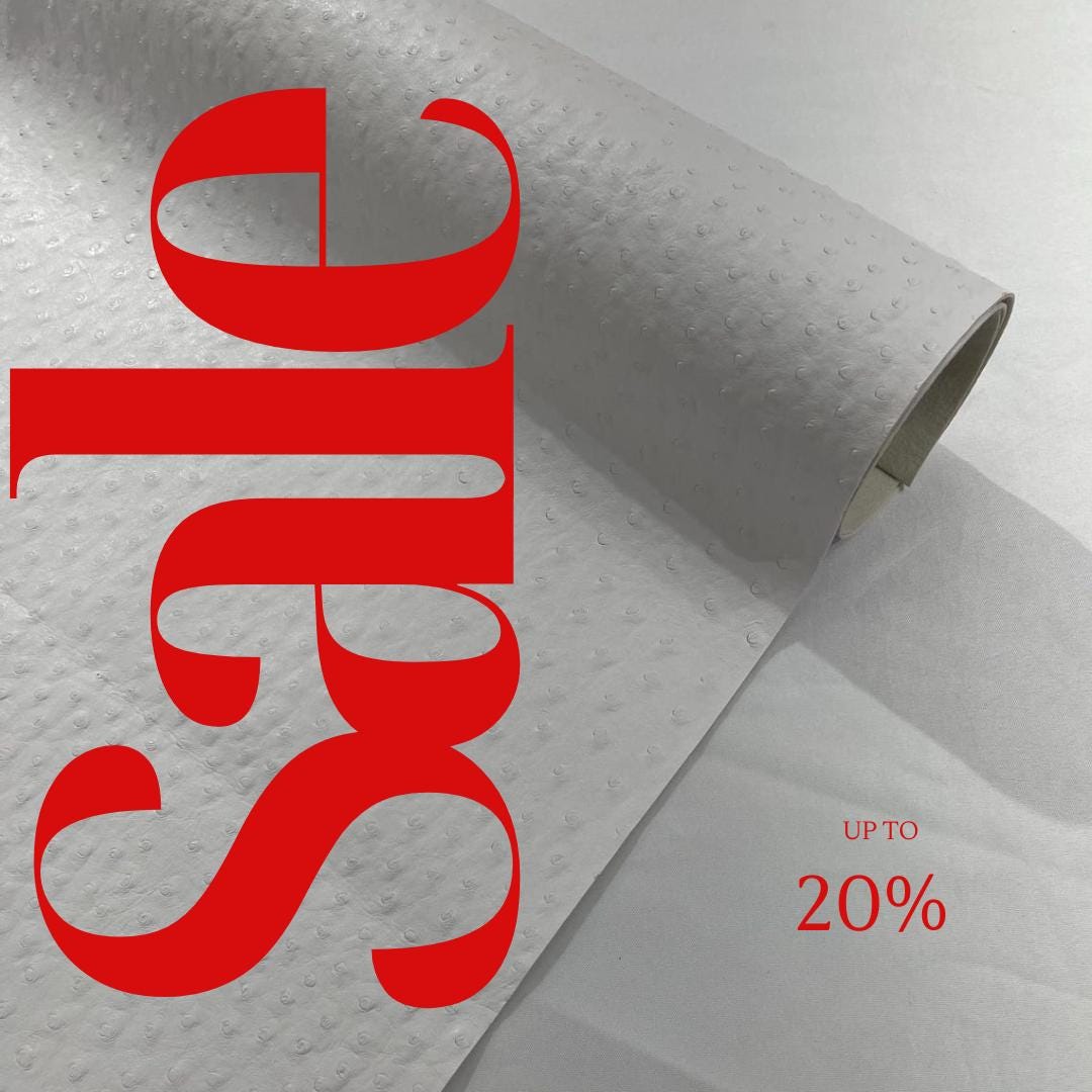 Ostrich Fake Leather Upholstery-  WHITE - 3-D Ostrich Skin Texture Faux Leather - Vinyl Fabric Sold By Yard.
