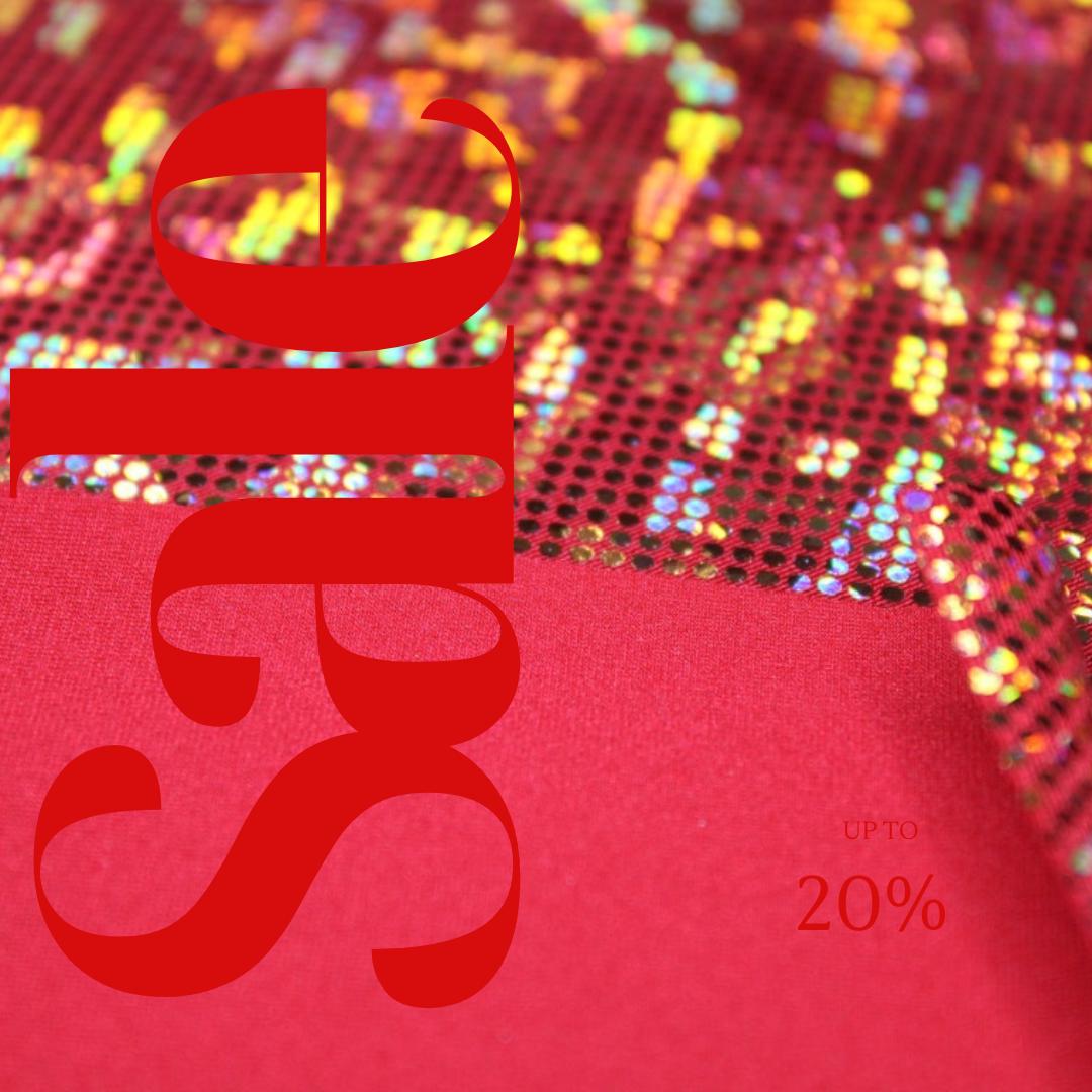 Orange/Red Shattered Glass Spandex - 4-Way Stretch Fabric By The Yard - 60" Wide Spandex Fabric - Thick and Heavy Spandex Fabric