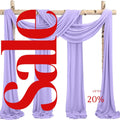 LAVENDER - Wedding Arch Draping Fabric 4 Panels 28" x 21Ft Wedding Arch Drapes for Ceremony Chiffon Fabric Drapes Arbor Drapery Wedding Arch