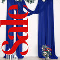 ROYAL BLUE - Wedding Arch Draping Fabric 4 Panels 28" x 21 Ft Wedding Arch Drapes for Ceremony Chiffon Fabric Drapes Arbor Drapery Wedding