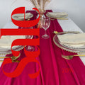 3 Pack - FUCHSIA - Luxurious Wedding Reception Decorations Soft Velvet Fabric for Party Wedding Anniversary Valentines Day Runners.