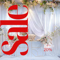 WHITE - Wrinkle Free Backdrop Curtains for Parties  - 10 Panels 5x10ft Silky Interlock Backdrop for Weddings Birthday Party Curtains