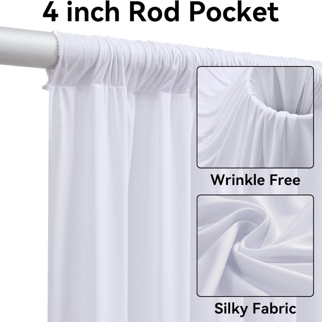 LT BLUE - 5' x 33 Ft Ceiling Drapes for Wedding Parties, Wrinkle Free Interlock Canopy Tent Draping Ceiling Curtains Arch Drapery for Events