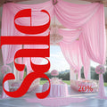 PINK - 5' x 40 Ft Ceiling Drapes for Wedding Parties, Wrinkle Free Interlock Canopy Tent Draping Ceiling Curtains Arch Drapery for Events