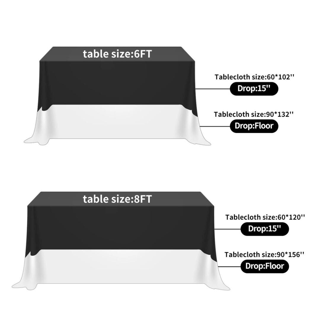 Stretch Velvet Tablecloth - BLACK -  Luxurious Elegant Table Cover in Beautiful for Weddings, Parties, Baby Showers and Events. Choose Size