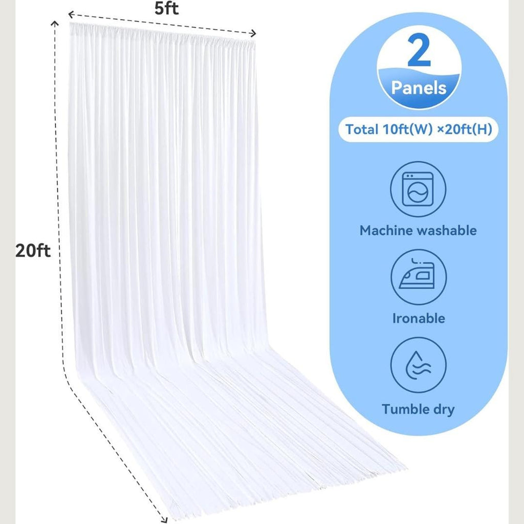 ROYAL - 5' x 21 Ft Ceiling Drapes for Wedding Parties, Wrinkle Free Interlock Canopy Tent Draping Ceiling Curtains Arch Drapery for Events