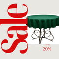 HUNTER - Polyester Poplin Washable Round Tablecloth,  Table Cover Fabric Table Cloth for Dinning, Kitchen, Party, Holiday
