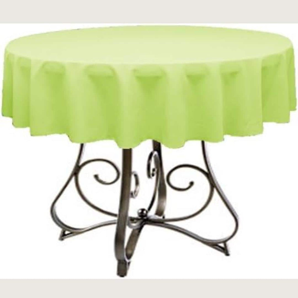LIME - Polyester Poplin Washable Round Tablecloth,  Table Cover Fabric Table Cloth for Dinning, Kitchen, Party, Holiday