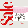PINK - Polyester Poplin Washable Round Tablecloth,  Table Cover Fabric Table Cloth for Dinning, Kitchen, Party, Holiday