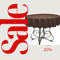 BROWN - Polyester Poplin Washable Round Tablecloth,  Table Cover Fabric Table Cloth for Dinning, Kitchen, Party, Holiday