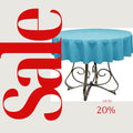 TURQUOISE - Polyester Poplin Washable Round Tablecloth,  Table Cover Fabric Table Cloth for Dinning, Kitchen, Party, Holiday