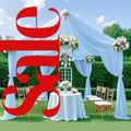 LT BLUE - 5' x 40 Ft Ceiling Drapes for Wedding Parties, Wrinkle Free Interlock Canopy Tent Draping Ceiling Curtains Arch Drapery for Events