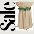 Cocktail Table Cover - Bar Height Table: 30" to 36" Round Diameter Table -  Fabric Table Cloth Party Decor - CHAMPAGNE