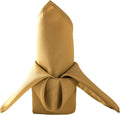 GOLD -Poly Poplin Napkin - 18" X 18" - Cloth Napkins, Washable Reusable Napkins,Wrinkle Resistance Napkins for Dinner, Wedding, Parties