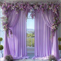 10Ftx10Ft - LAVENDER - Wrinkle Free Backdrop Curtains for Parties  - 2 Panels 5x10ft Interlock Backdrop for Weddings Birthday Party Curtains