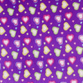 Colorful Hearts Print - Anti Pill Theme Fleece Fabric, 60” Inches Wide – Sold By The Yard