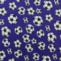 Purple Soccer Print - Anti Pill Theme Fleece Fabric, 60” Inches Wide – Sold By The Yard