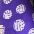 Purple Volleyball Print- Anti Pill Theme Fleece Fabric, 60” Inches Wide – Sold By The Yard