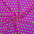 Black-light Reactive Pink and Yellow Star - 4 Way Stretch Fabric By The Yard - 60" Wide Spandex Fabric - Thick and Heavy Spandex Fabric