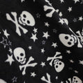Skulls & Crossbones Print - Anti Pill Theme Fleece Fabric, 60” Inches Wide – Sold By The Yard Black/White
