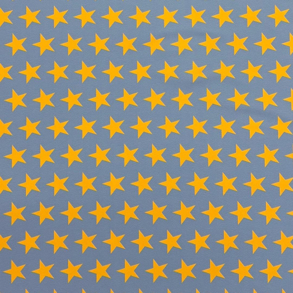 Black-light Reactive Lavender and Orange Star - 4 Way Stretch Fabric By The Yard - 60" Wide Spandex Fabric - Thick and Heavy Spandex Fabric