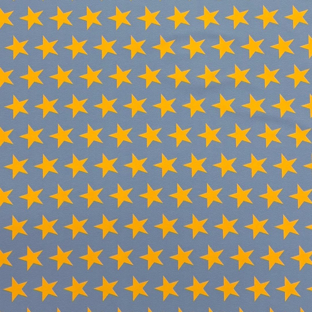 Black-light Reactive Lavender and Orange Star - 4 Way Stretch Fabric By The Yard - 60" Wide Spandex Fabric - Thick and Heavy Spandex Fabric