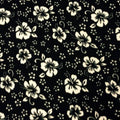 Hawaiian Print - Anti Pill Theme Fleece Fabric, 60” Inches Wide – Sold By The Yard Black