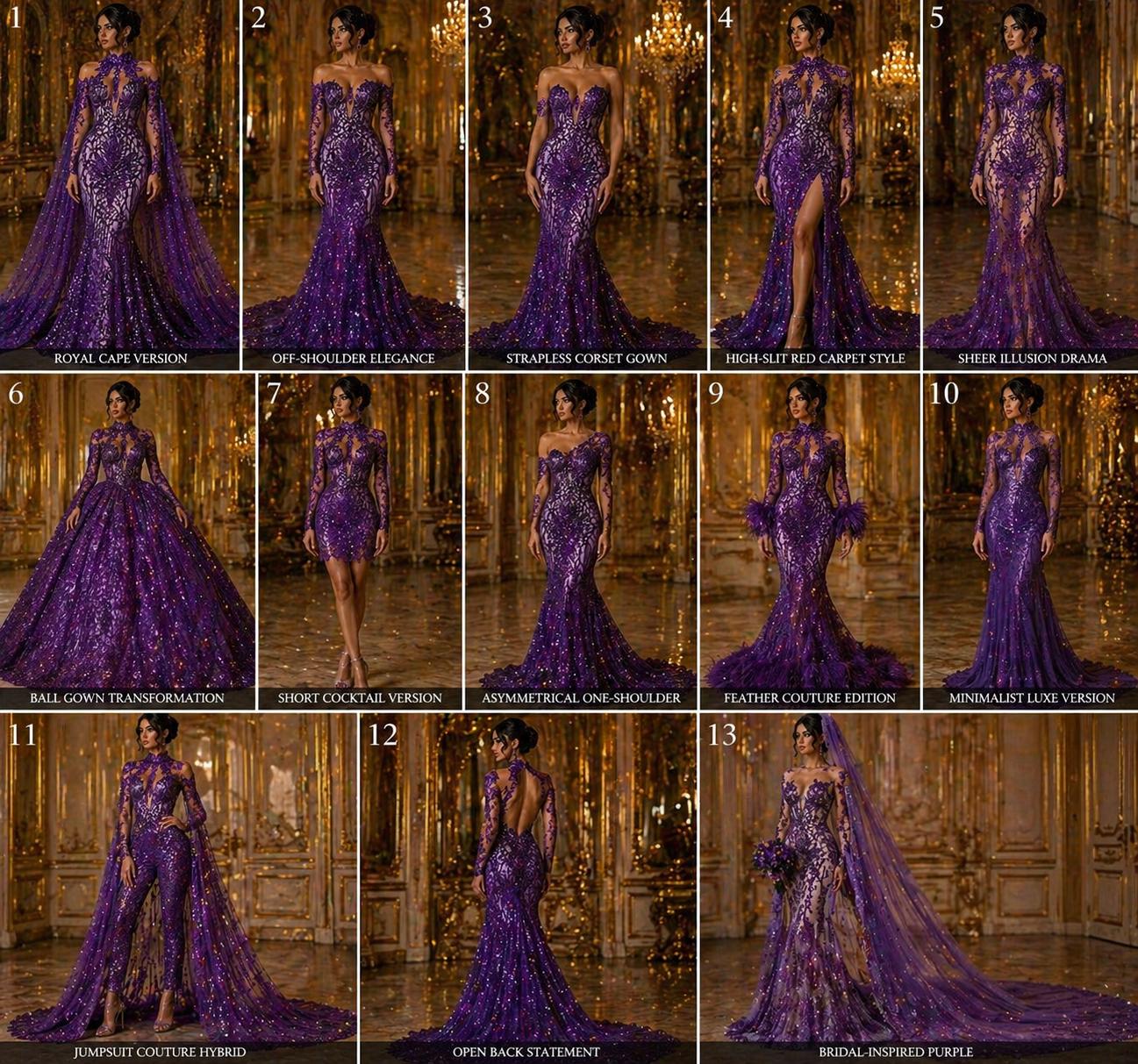 Glossy Design Luxury Shiny Sequin - PURPLE - 4 Way Stretch Mesh Fabric – Prom & Evening Dress Material By The Yard.