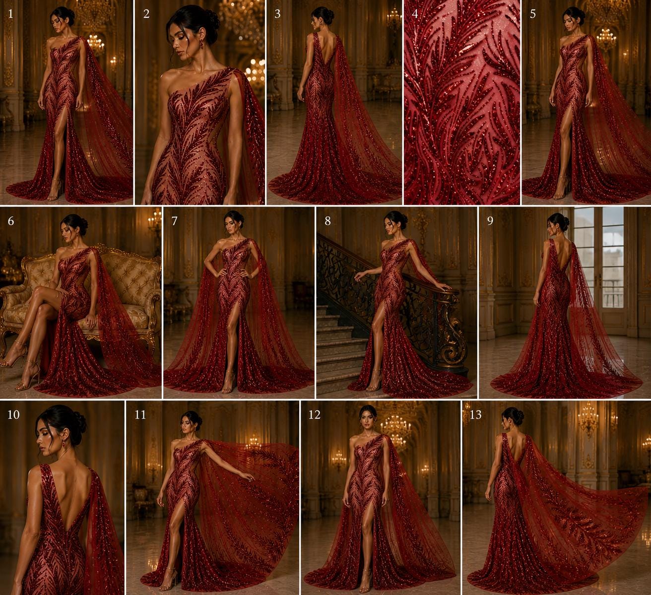 Feather Illusion Luxury Shiny Sequin - BURGUNDY - 4 Way Stretch Mesh Fabric – Prom & Evening Dress Material By The Yard.