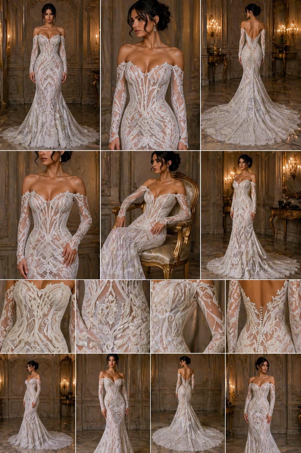 White - Marvelous Luxury Shiny Sequin 4-Way Stretch Mesh Fabric – Prom & Evening Dress Material By The Yard.
