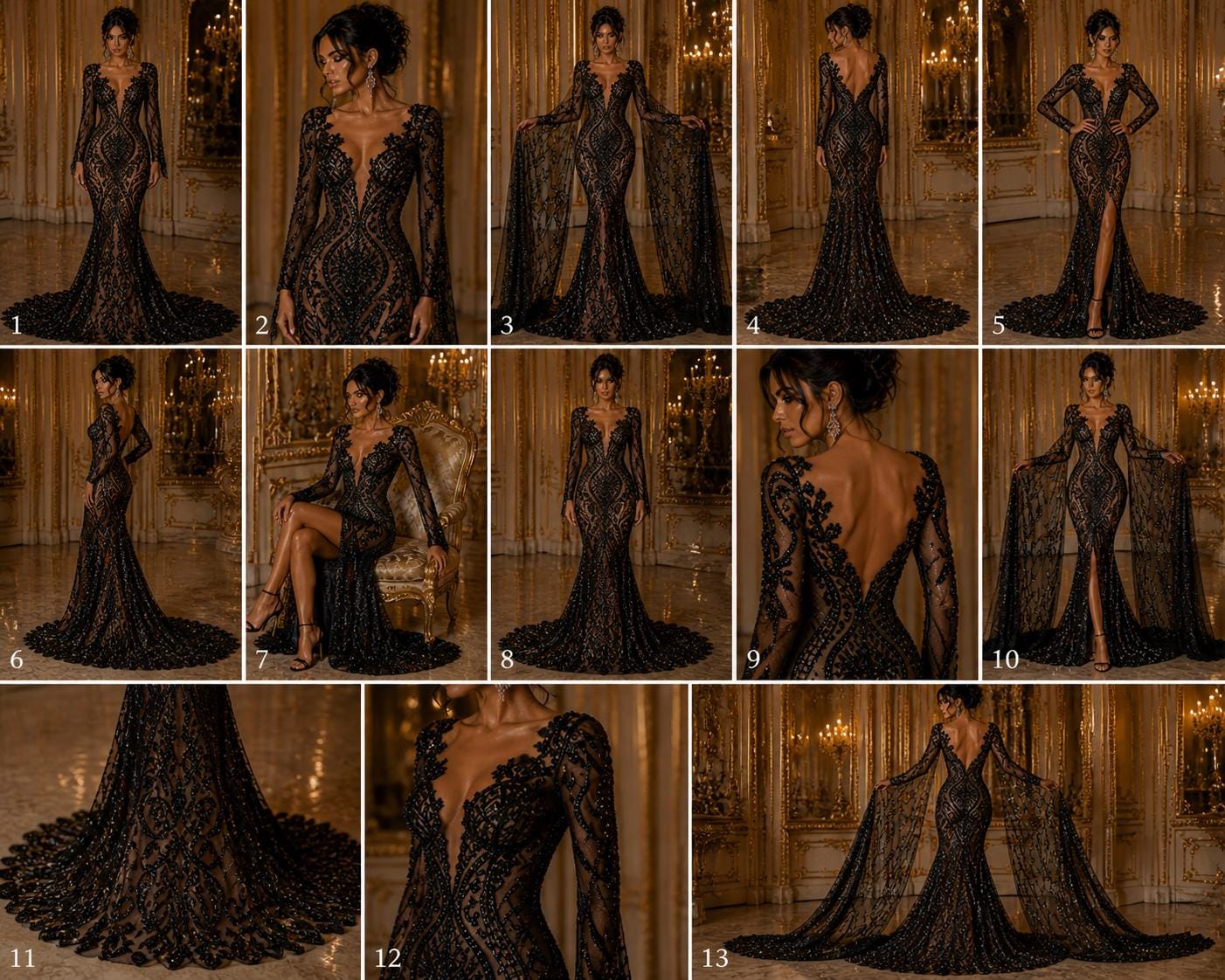 Black - Marvelous Luxury Shiny Sequin 4-Way Stretch Mesh Fabric – Prom & Evening Dress Material By The Yard.