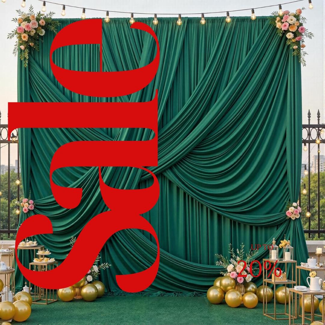 10Ft x 12Ft - FOREST - Wrinkle Free Backdrop Curtains for Parties  2 Panels 5x12ft Interlock Backdrop for Weddings Birthday Party Curtains