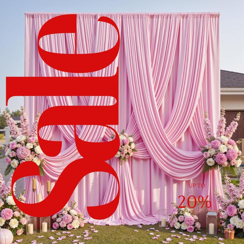 10Ft x 12Ft - PINK - Wrinkle Free Backdrop Curtains for Parties  2 Panels 5x12ft Interlock Backdrop for Weddings Birthday Party Curtains