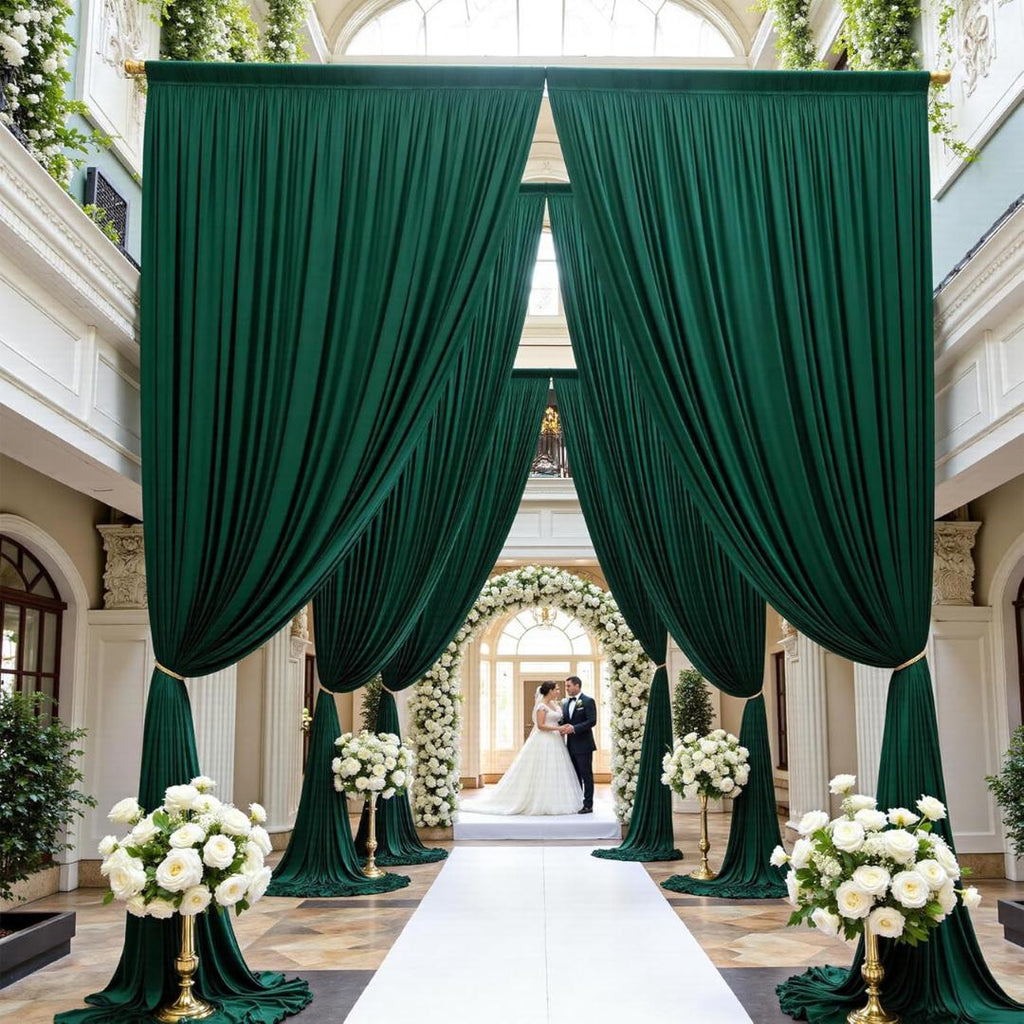 2 Panels - FOREST - 5Ft x 16Ft Wrinkle Free Backdrop Curtains for Parties  - Silky Interlock Backdrop for Weddings Birthday Party Curtains