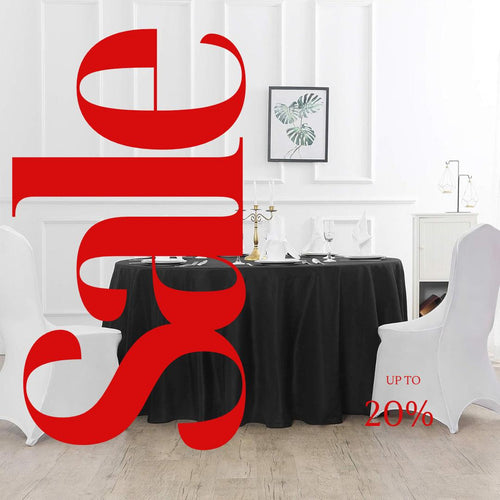 BLACK - 132" Round Polyester Poplin Washable Tablecloth, Stain Wrinkle Resistant Table Cover - Fabric Table Cloth Dinning, Kitchen, Party