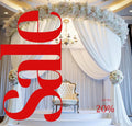 WHITE - Wrinkle Free Backdrop Curtains for Parties  - 10 Panels 5x12ft Silky Interlock Backdrop for Weddings Birthday Party Curtains